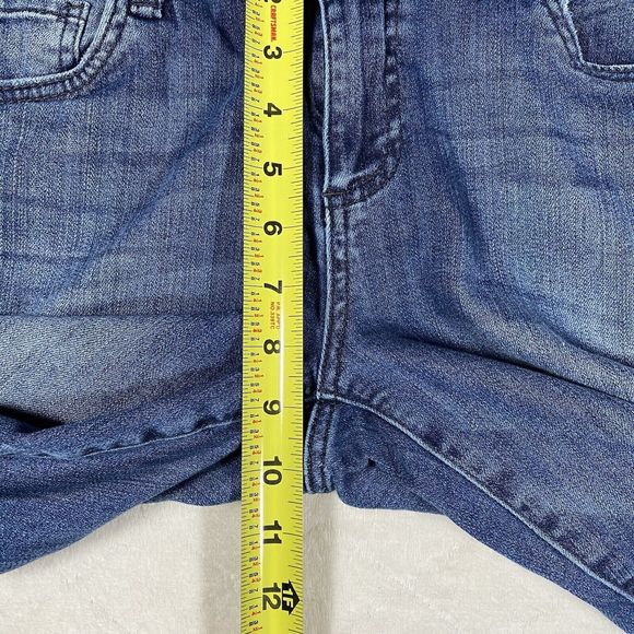 Kut From The Kloth Cropped Blue Denim Jeans Women's Sz 8 Distressed Stretch - Picture 7 of 9